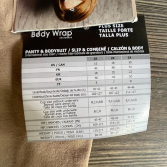 BODY WRAP Tan Beige Long Line Shaper Minimizer Slimming SZ 4X C101585 - Picture 7 of 11